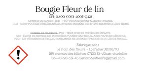 Bougie Le nom des fleurs