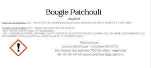 Bougie Le nom des fleurs